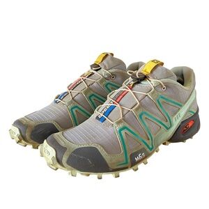 Salomon Speedcross 3 Shoe Womens 9 Hiking Trail Running Onyx Blue Cloud 373208